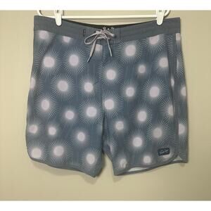 Dark Seas Men's Recycled Boardshorts Miguel Blue Size 36